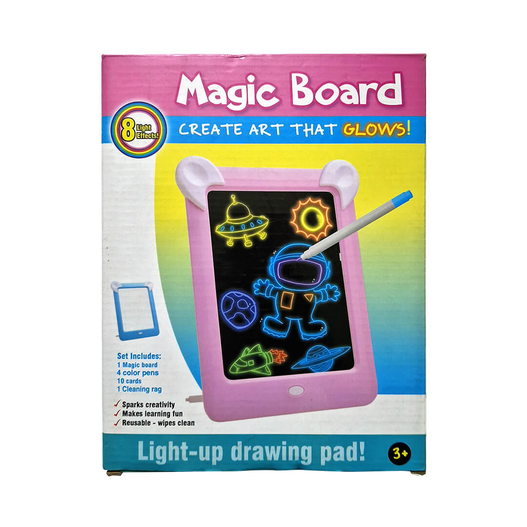 Amerteer Light Drawing Board for Kids, A4 Light Drawing Pad Draw with Light,  Magic Pad Light up Drawing Pad for Kids with Magic Pens, Writing Board  Educational Toys for Kids Toddlers Boys