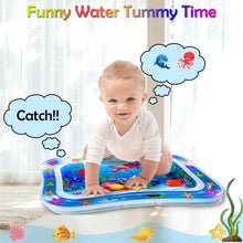 Load image into Gallery viewer, Happy Tummy Time Water Play Mat baby playing with mat
