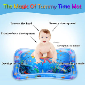Happy Tummy Time Water Play Mat features
