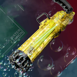 Gatling Automatic Water Bubble Gun Machine yellow color