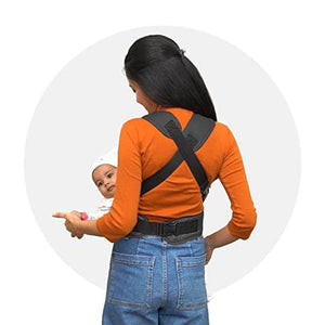 Baby Carrier Belt women wearing while holding kid back view